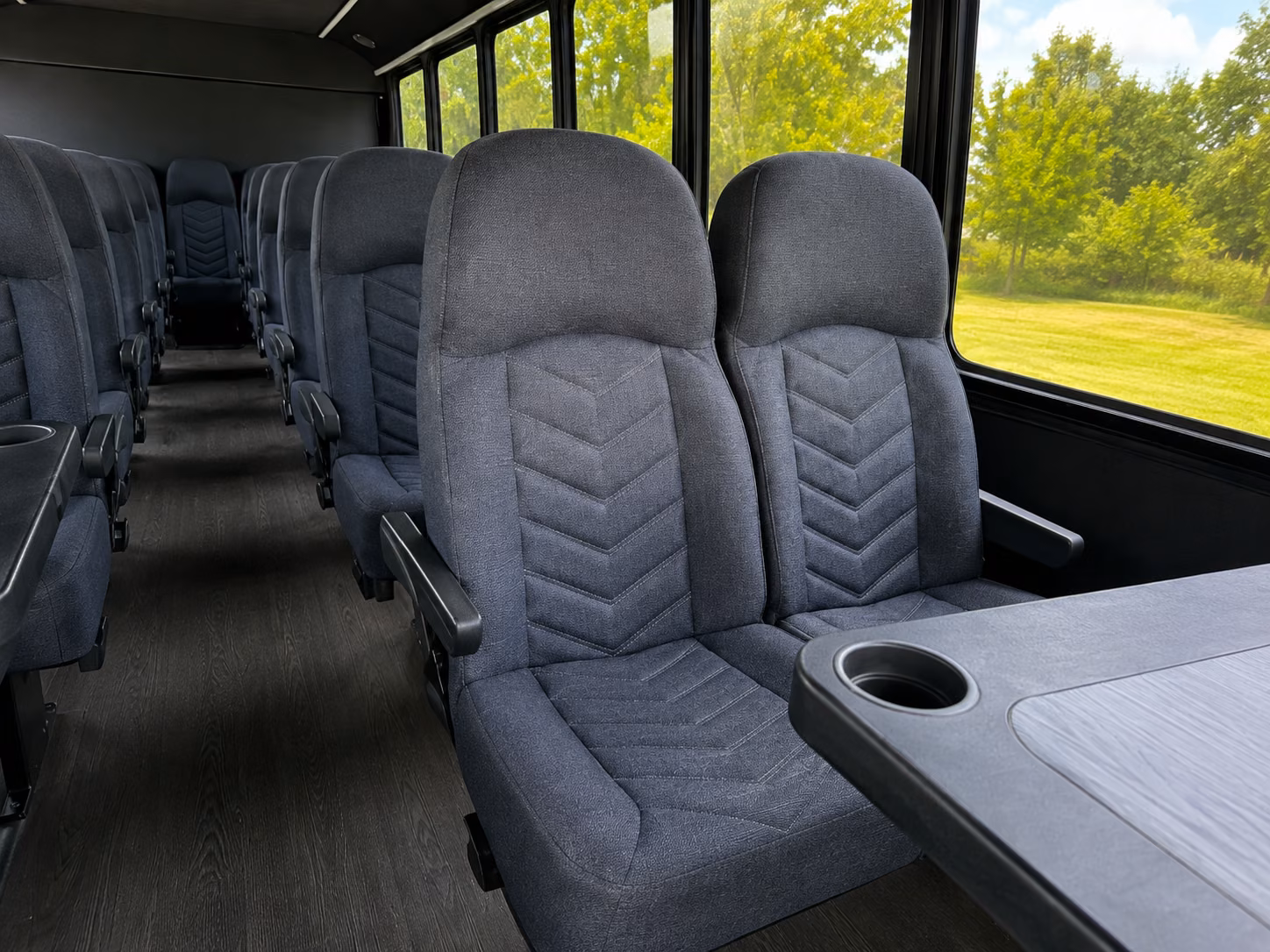 fort smith 18 passenger minibus inside