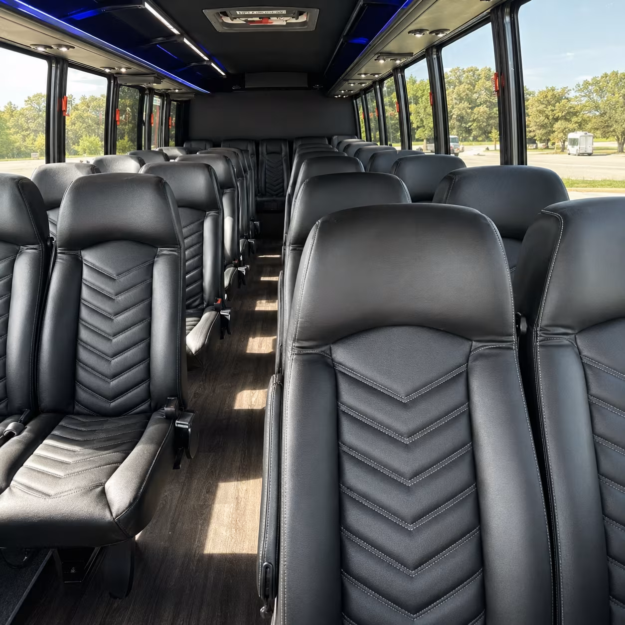 fort smith 25 passenger minibus inside