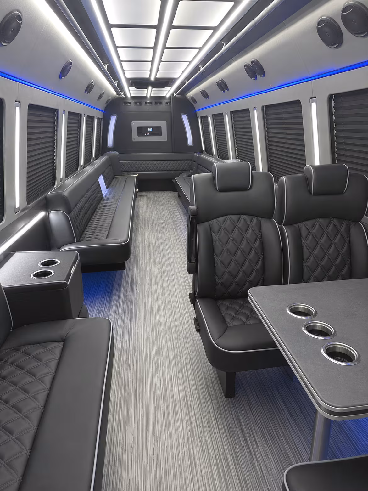 fort smith 25 passenger party bus inside