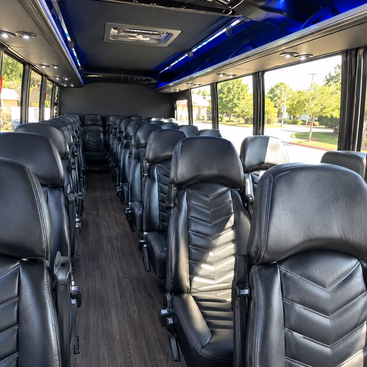 fort smith 28 passenger minibus inside