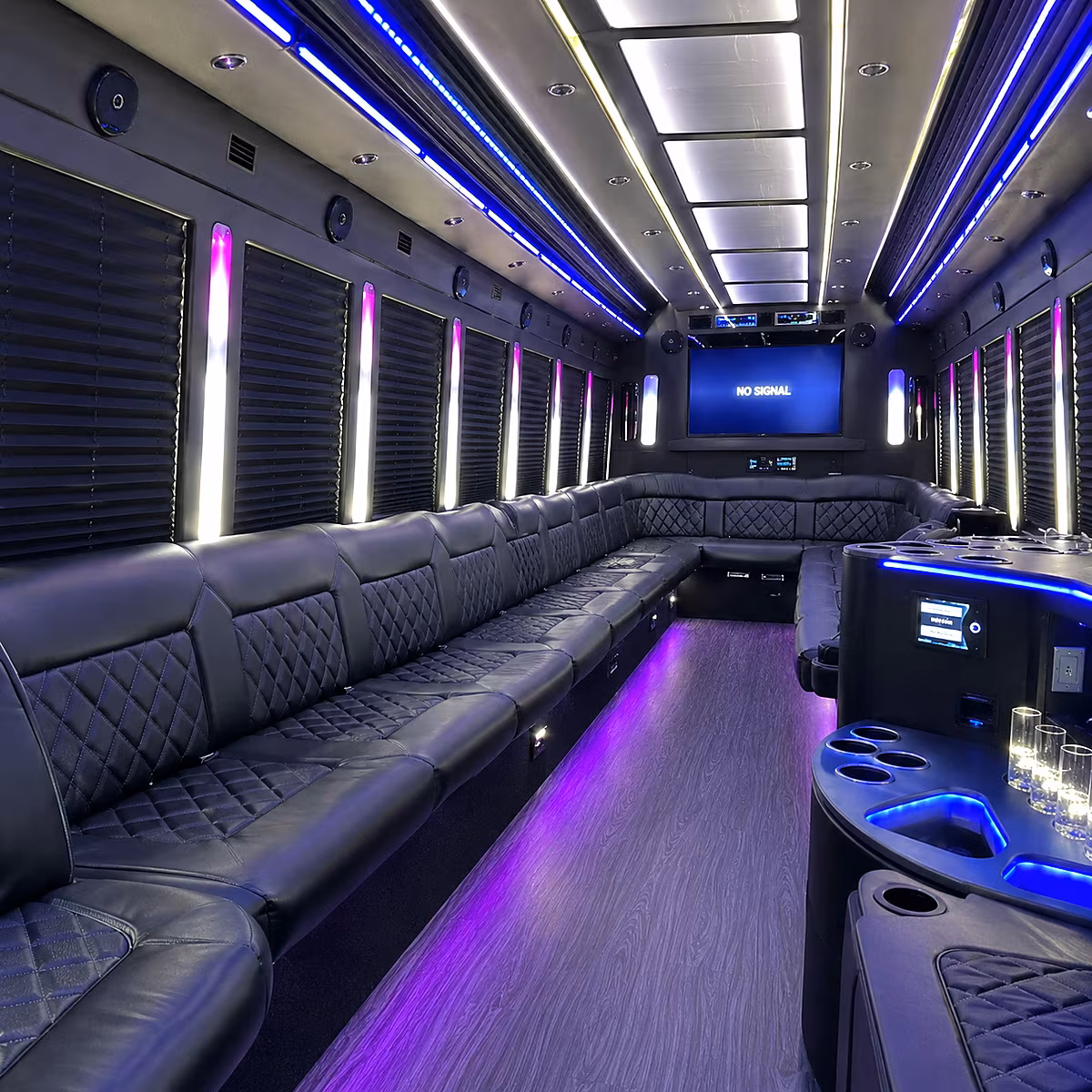 fort smith 30 passenger party bus inside