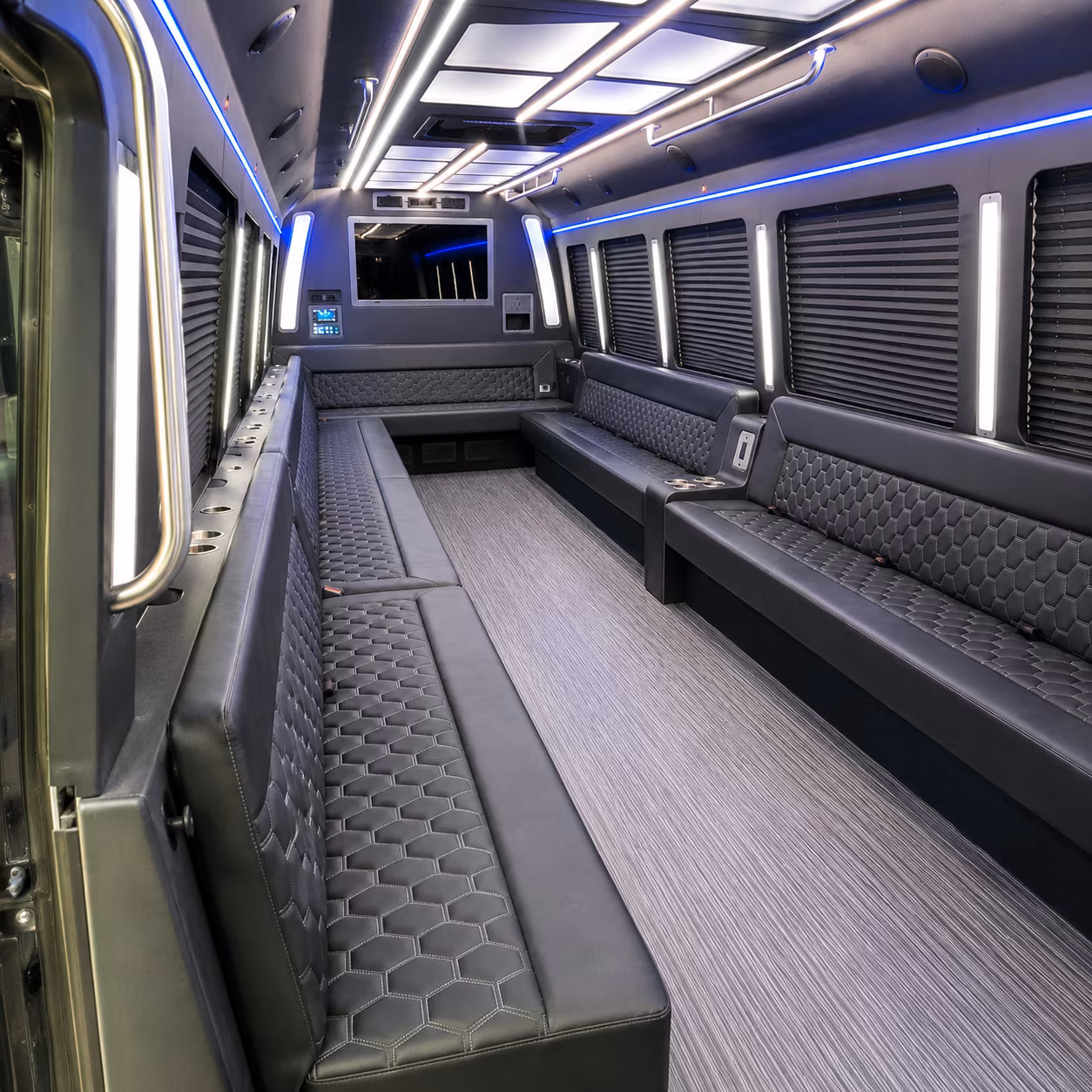 fort smith 40 passenger party bus interior