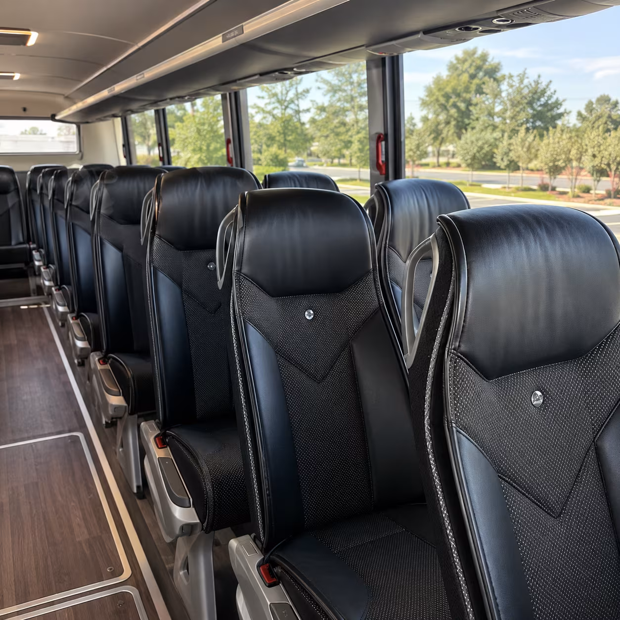 fort smith 45 passenger charter bus interior