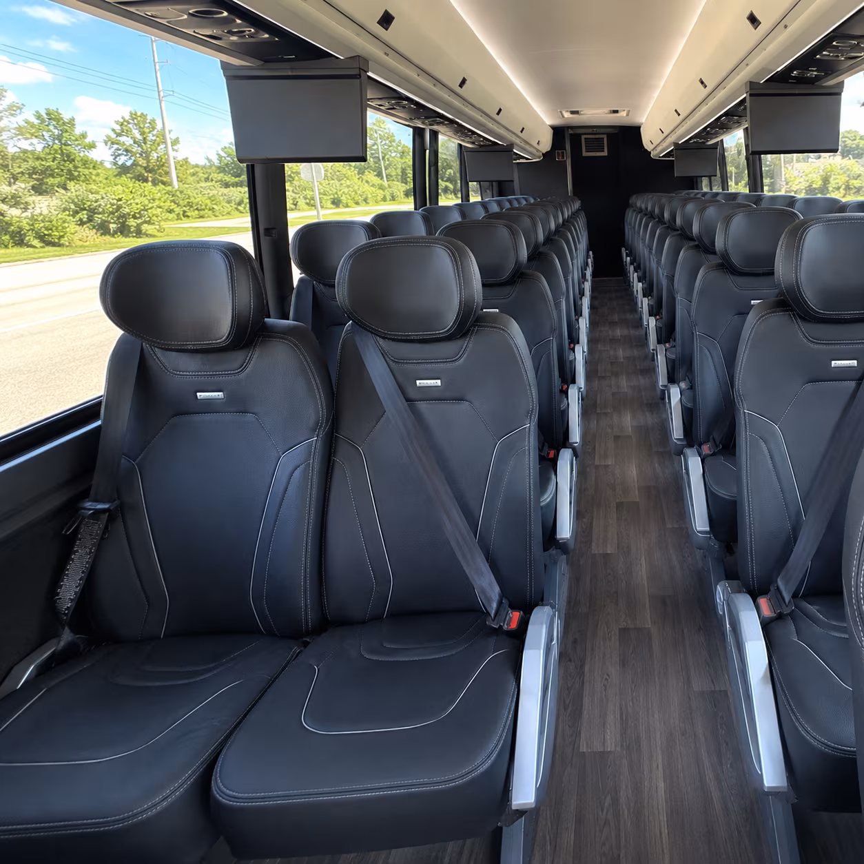 fort smith 47 passenger charter bus inside