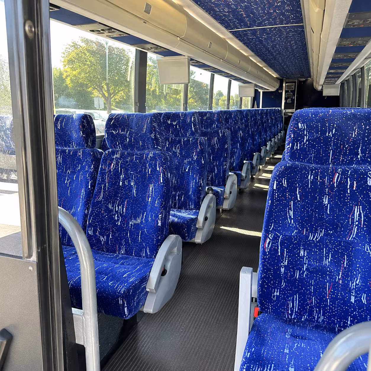 fort smith 50 passenger charter bus inside